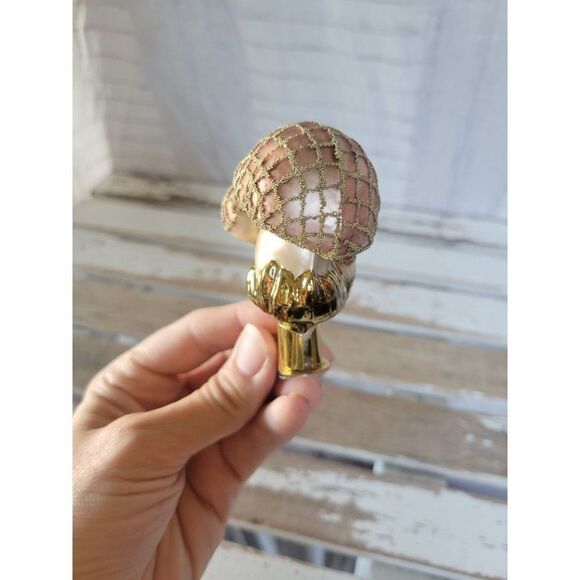 Glass mushroom clip-on fungus unique ornaments Xmas tree - Picture 2 of 7